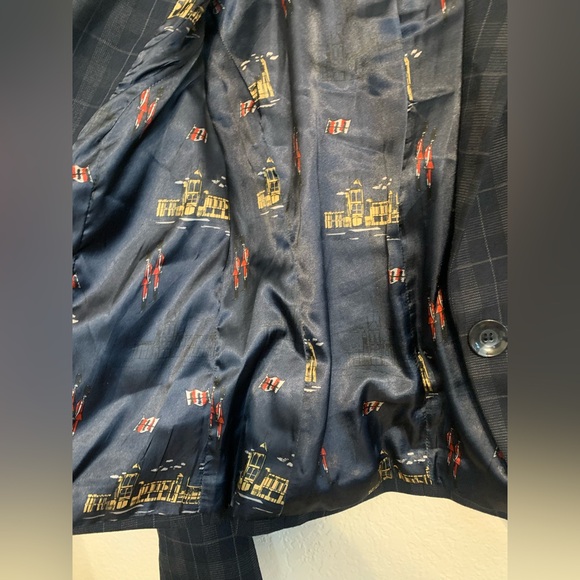 The Savile Row Co. London Women's Plaid Blazer Size Small Elbow Patches Preppy - Picture 9 of 12